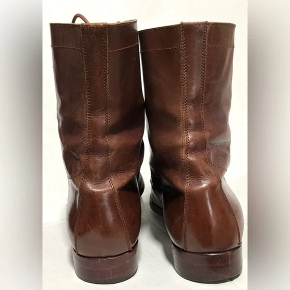 Ralph Lauren Dark Brown Leather Ankle Boots